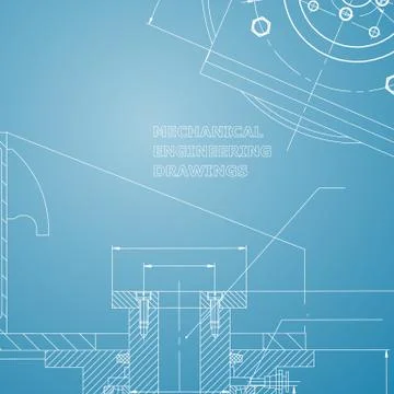 Backgrounds of engineering subjects. Technical illustration Illustrazione stock