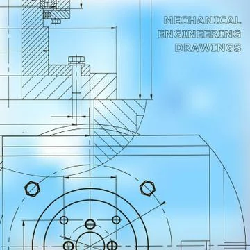 Backgrounds of engineering subjects. Technical illustration Stock Illustration