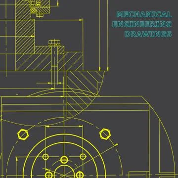Backgrounds of engineering subjects. Technical illustration Illustrazione stock