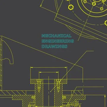 Backgrounds of engineering subjects. Technical illustration Illustrazione stock