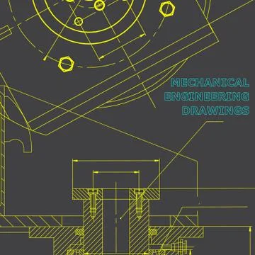 Backgrounds of engineering subjects. Technical illustration Stock Illustration