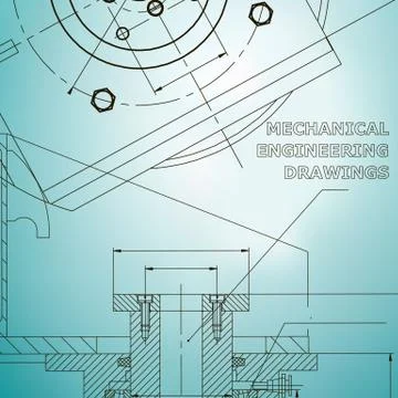 Backgrounds of engineering subjects. Technical illustration Stock Illustration