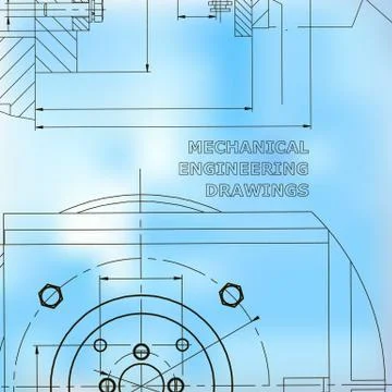 Backgrounds of engineering subjects. Technical illustration Stock Illustration