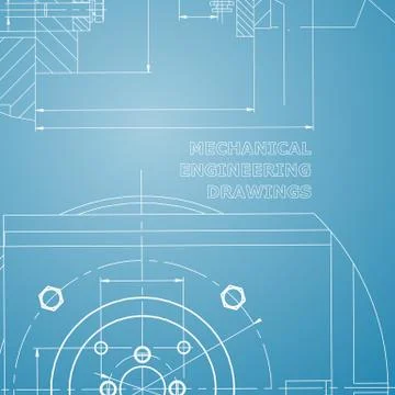 Backgrounds of engineering subjects. Technical illustration 스톡 일러스트