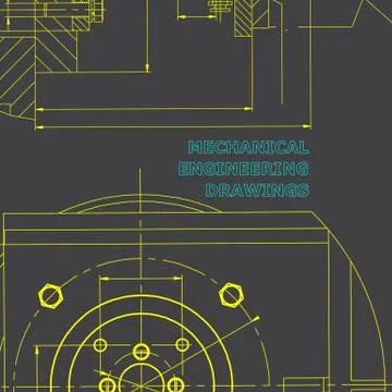 Backgrounds of engineering subjects. Technical illustration Illustrazione stock