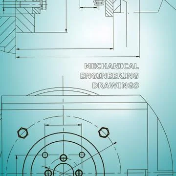 Backgrounds of engineering subjects. Technical illustration Stock Illustration