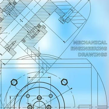 Backgrounds of engineering subjects. Technical illustration Stockillustratie