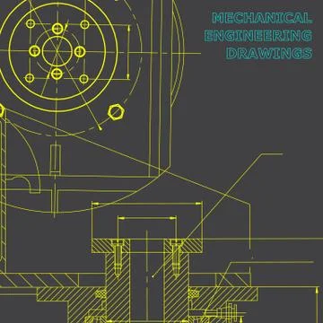 Backgrounds of engineering subjects. Technical illustration Stock Illustration