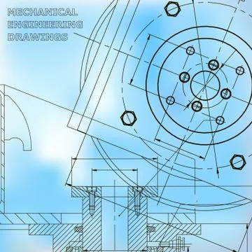Backgrounds of engineering subjects. Technical illustration Stock Illustration