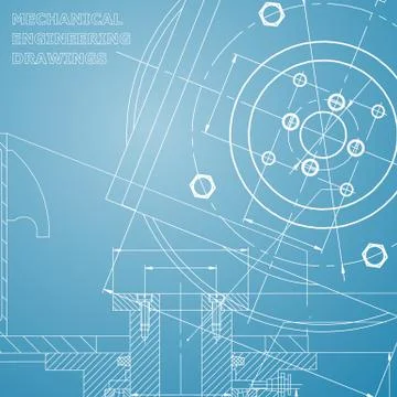 Backgrounds of engineering subjects. Technical illustration 스톡 일러스트