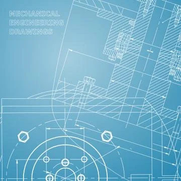 Backgrounds of engineering subjects. Technical illustration 스톡 일러스트