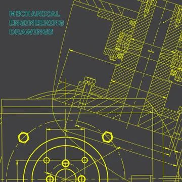 Backgrounds of engineering subjects. Technical illustration イラスト素材