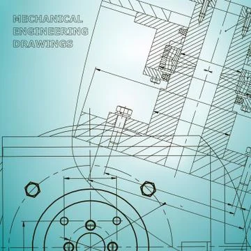 Backgrounds of engineering subjects. Technical illustration Stock Illustration