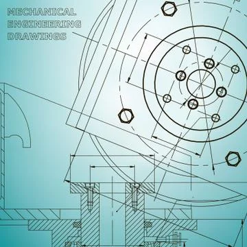 Backgrounds of engineering subjects. Technical illustration Stock Illustration