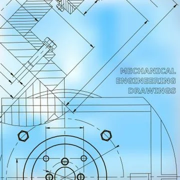 Backgrounds of engineering subjects. Technical illustration Stock Illustration