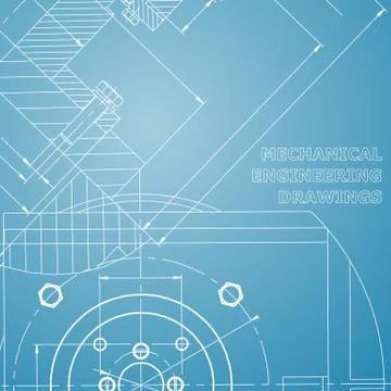 Backgrounds of engineering subjects. Technical illustration Stock Illustration