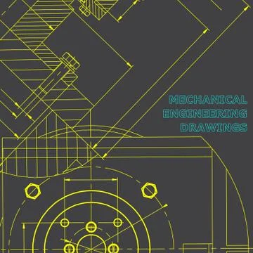 Backgrounds of engineering subjects. Technical illustration Illustrazione stock
