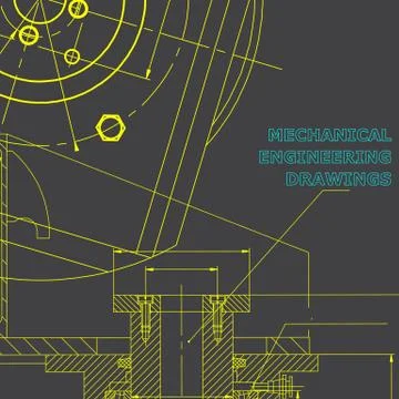 Backgrounds of engineering subjects. Technical illustration Stock Illustration