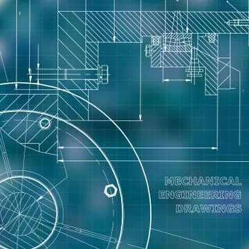 Backgrounds of engineering subjects. Technical illustration Stock Illustration