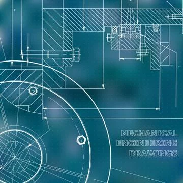 Backgrounds of engineering subjects. Technical illustration 스톡 일러스트
