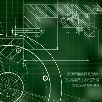 Backgrounds of engineering subjects. Technical illustration Stock Illustration