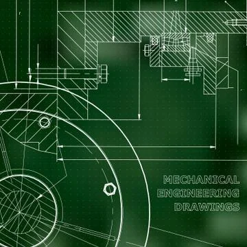 Backgrounds of engineering subjects. Technical illustration Stock Illustration