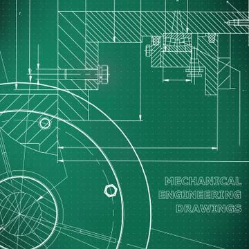 Backgrounds of engineering subjects. Technical illustration Stock Illustration