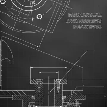 Backgrounds of engineering subjects. Technical illustration Stock Illustration