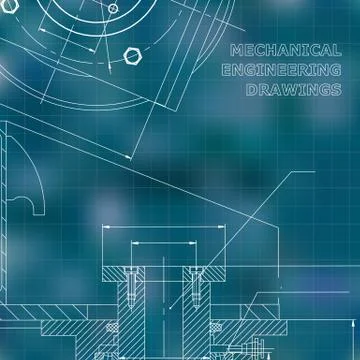 Backgrounds of engineering subjects. Technical illustration Stock Illustration