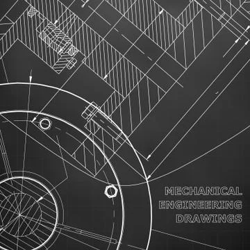 Backgrounds of engineering subjects. Technical illustration Illustrazione stock