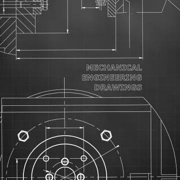 Backgrounds of engineering subjects. Technical illustration Illustrazione stock