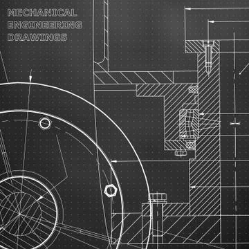 Backgrounds of engineering subjects. Technical illustration Stock Illustration