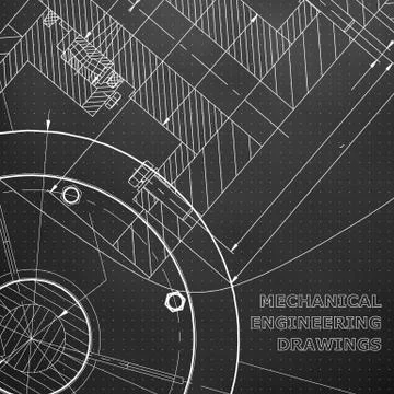 Backgrounds of engineering subjects. Technical illustration Illustrazione stock