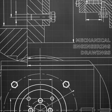 Backgrounds of engineering subjects. Technical illustration Illustrazione stock