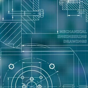 Backgrounds of engineering subjects. Technical illustration Illustrazione stock
