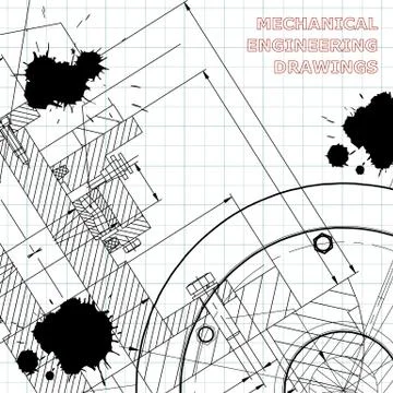 Backgrounds of engineering subjects. Technical illustration Illustrazione stock