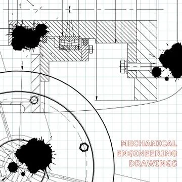 Backgrounds of engineering subjects. Technical illustration Illustrazione stock