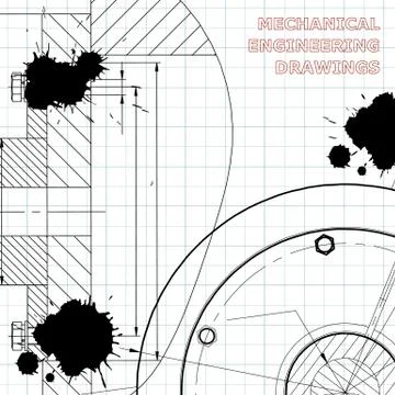 Backgrounds of engineering subjects. Technical illustration Stock Illustration
