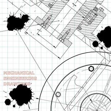 Backgrounds of engineering subjects. Technical illustration Illustrazione stock