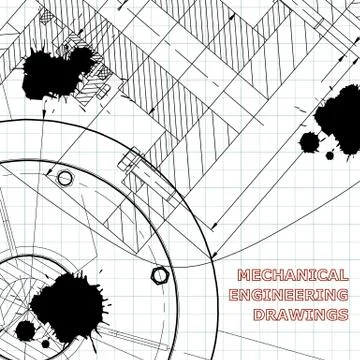 Backgrounds of engineering subjects. Technical illustration Illustrazione stock
