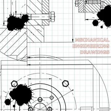 Backgrounds of engineering subjects. Technical illustration Illustrazione stock