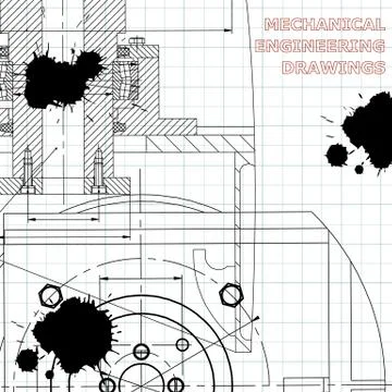 Backgrounds of engineering subjects. Technical illustration Illustrazione stock