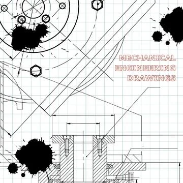 Backgrounds of engineering subjects. Technical illustration 스톡 일러스트