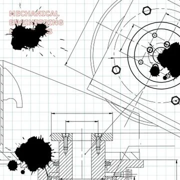 Backgrounds of engineering subjects. Technical illustration イラスト素材