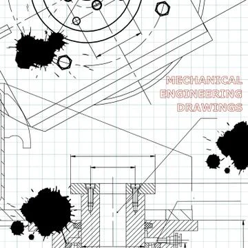 Backgrounds of engineering subjects. Technical illustration Illustrazione stock