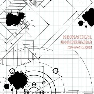 Backgrounds of engineering subjects. Technical illustration Illustrazione stock