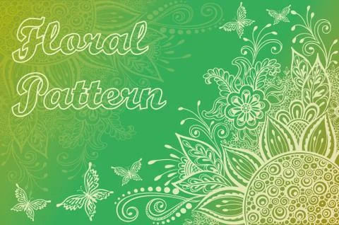Backgrounds with Floral Pattern Stock Illustration