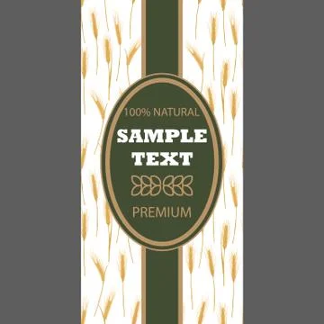 Backgrounds for label package banner Seamless pattern with wheat ears Illustrazione stock