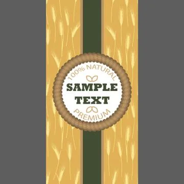 Backgrounds for label package banner Seamless pattern with wheat ears Stock Illustration