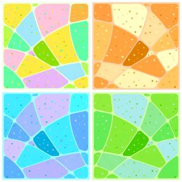 Backgrounds mosaic with patterns Stock Illustration